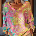 womens-abstract-colorful-butterfly-and-floral-painting-art-print-casual-pullover-sweater