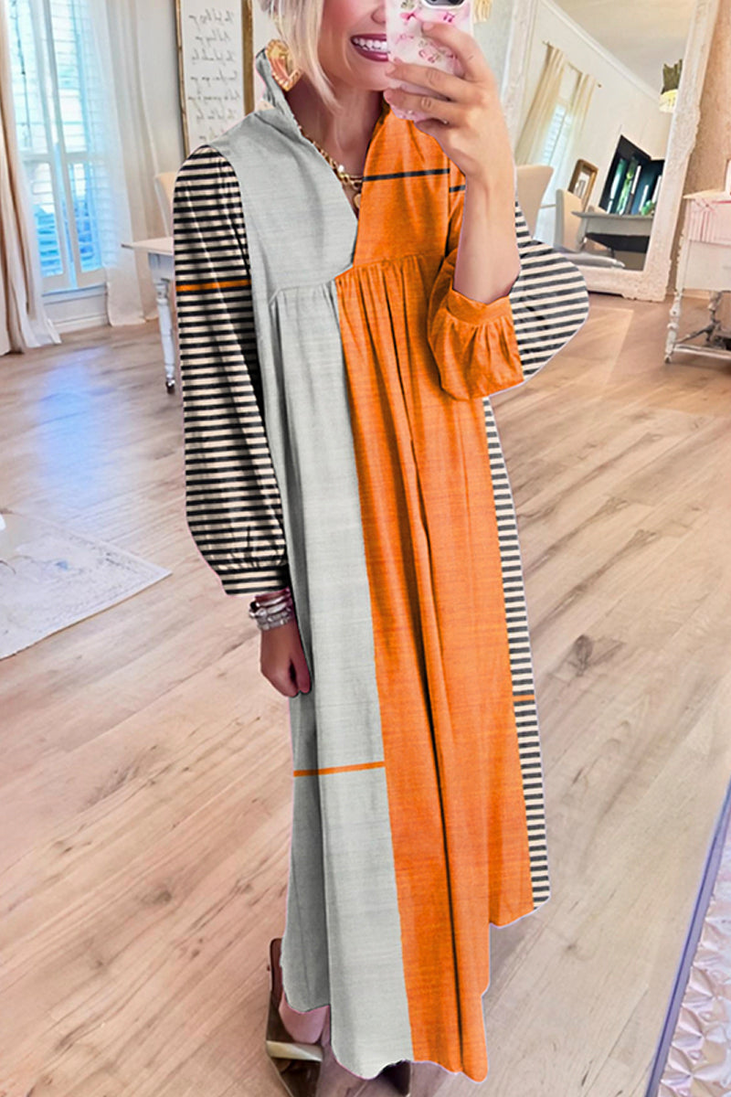 Striped Mixed Color Dress