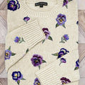 vintage-flower-art-print-knit-pullover-sweater