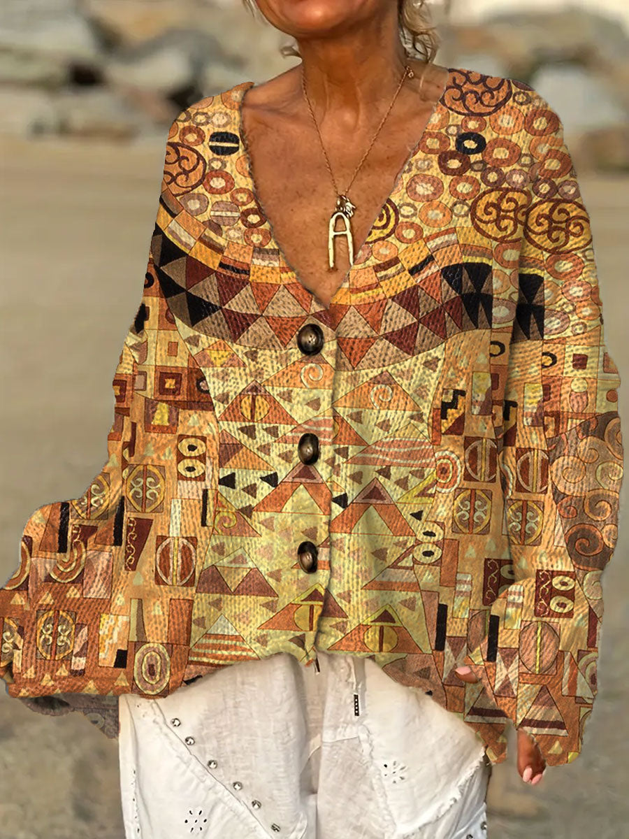 womens-vintage-flower-art-print-casual-pullover-sweater-2es1