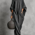 Minimalist Casual Sleeveless Cotton And Linen Long Dress