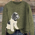 lovely-dog-art-print-knit-pullover-sweater
