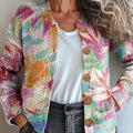 womens-creative-artistic-flowers-print-buttoned-cardigan-sweater