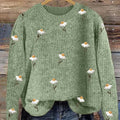 womens-lovely-floral-art-print-knit-pullover-sweater