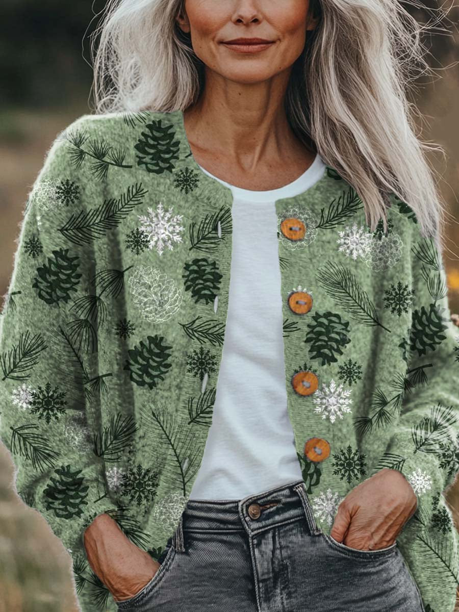 womens-vintage-floral-pattern-art-print-buttoned-cardigan-sweater-krbf