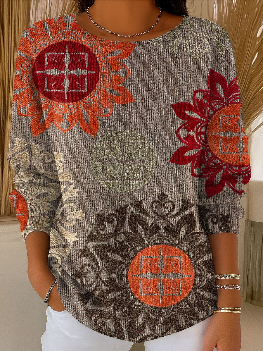 womens-retro-pattern-casual-pullover-sweater