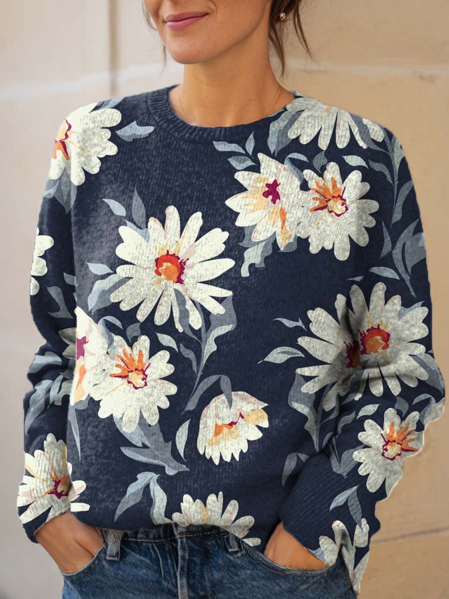 womens-vintage-artistic-floral-print-knit-pullover-sweater-04dg