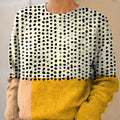 womens-abstract-dot-pattern-art-print-knit-pullover-sweater