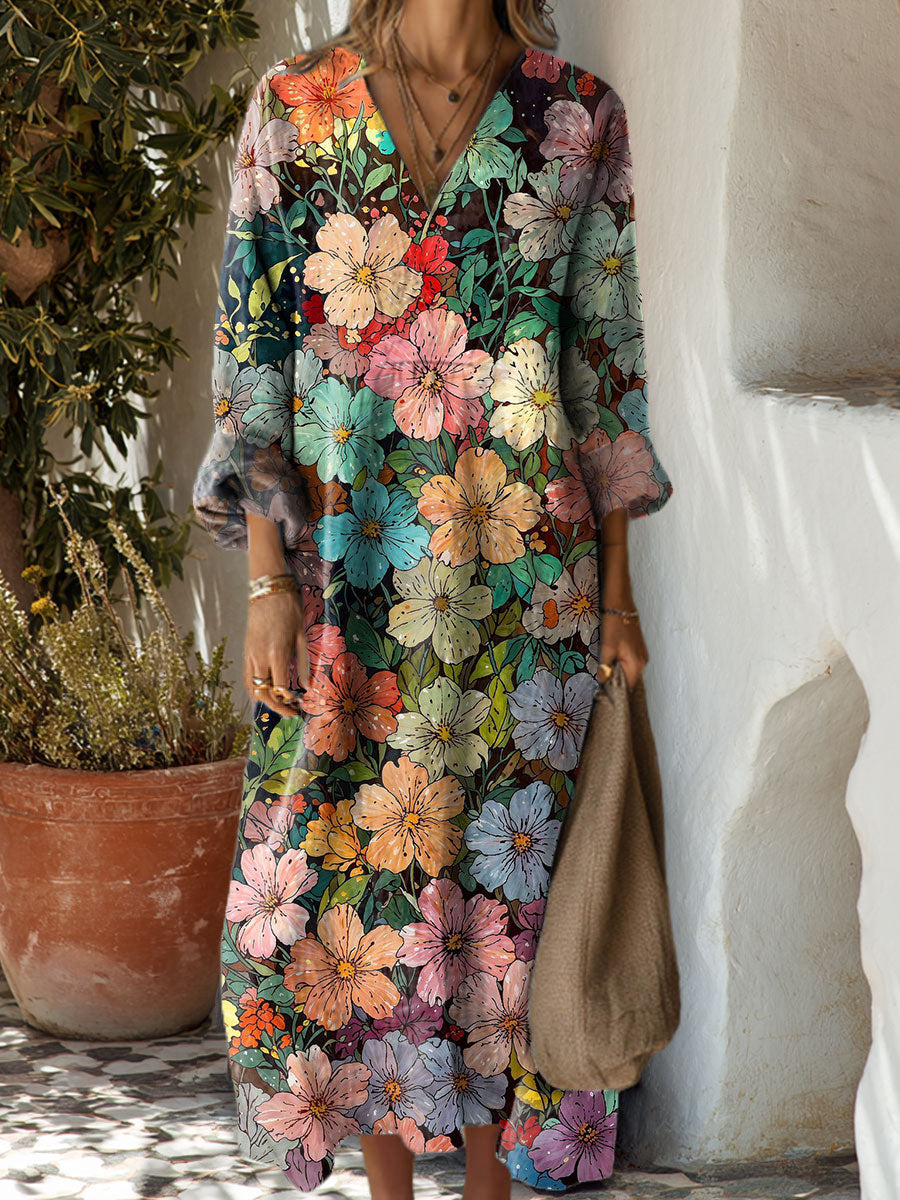 Women's Flowers Art Casual Print Dress