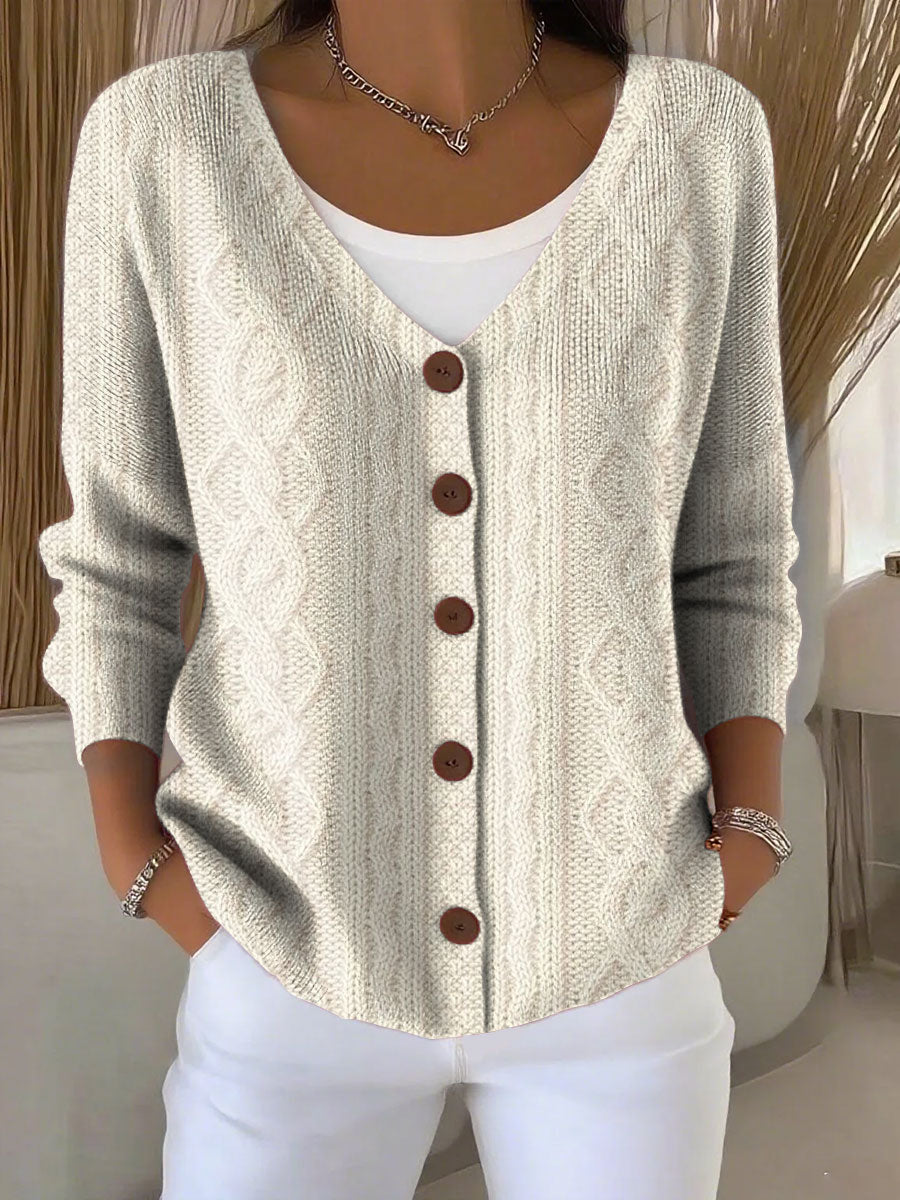 printing-pattern-print-buttoned-v-neck-cardigan-sweater