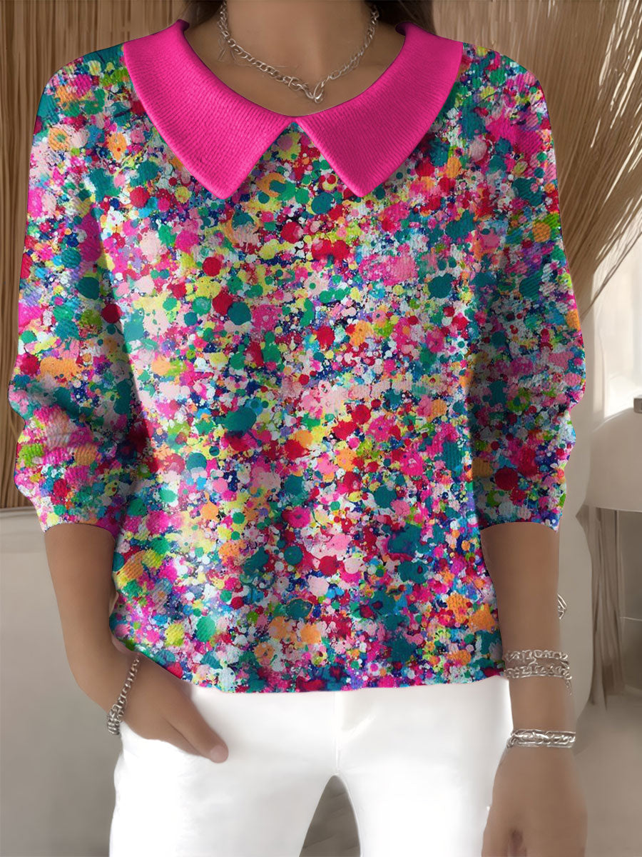 womens-floral-flowers-casual-print-peter-pan-collar-3-4-sleeve-sweater-e9wn