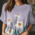 womens-vintage-floral-art-print-casual-crew-neck-short-sleeve-knitted-sweater-own9