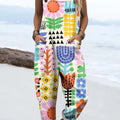 Women's Colourful Art Creative Patterns Print Casual 100% Cotton Wide Leg Jumpsuit