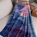 Women's Abstract Print High Waist A-Line Casual Skirt