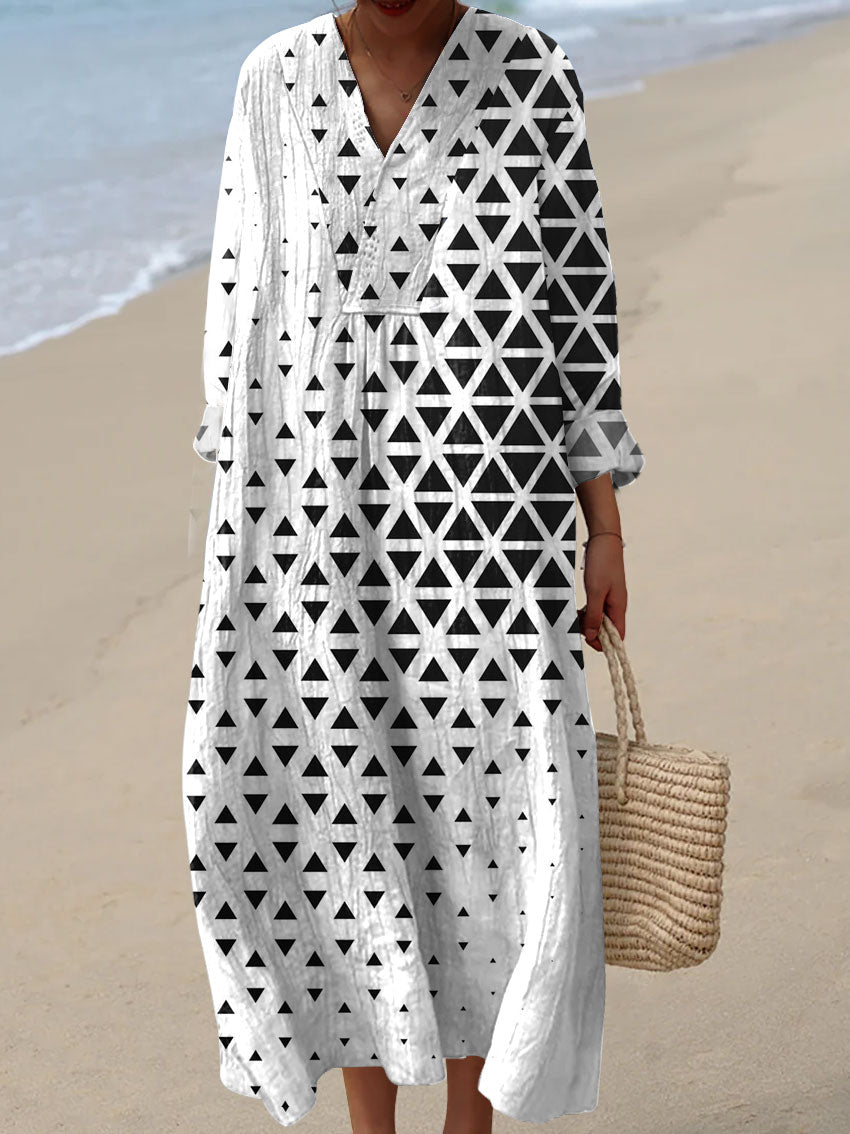 Women's  Vintage Art Print Casual Dress