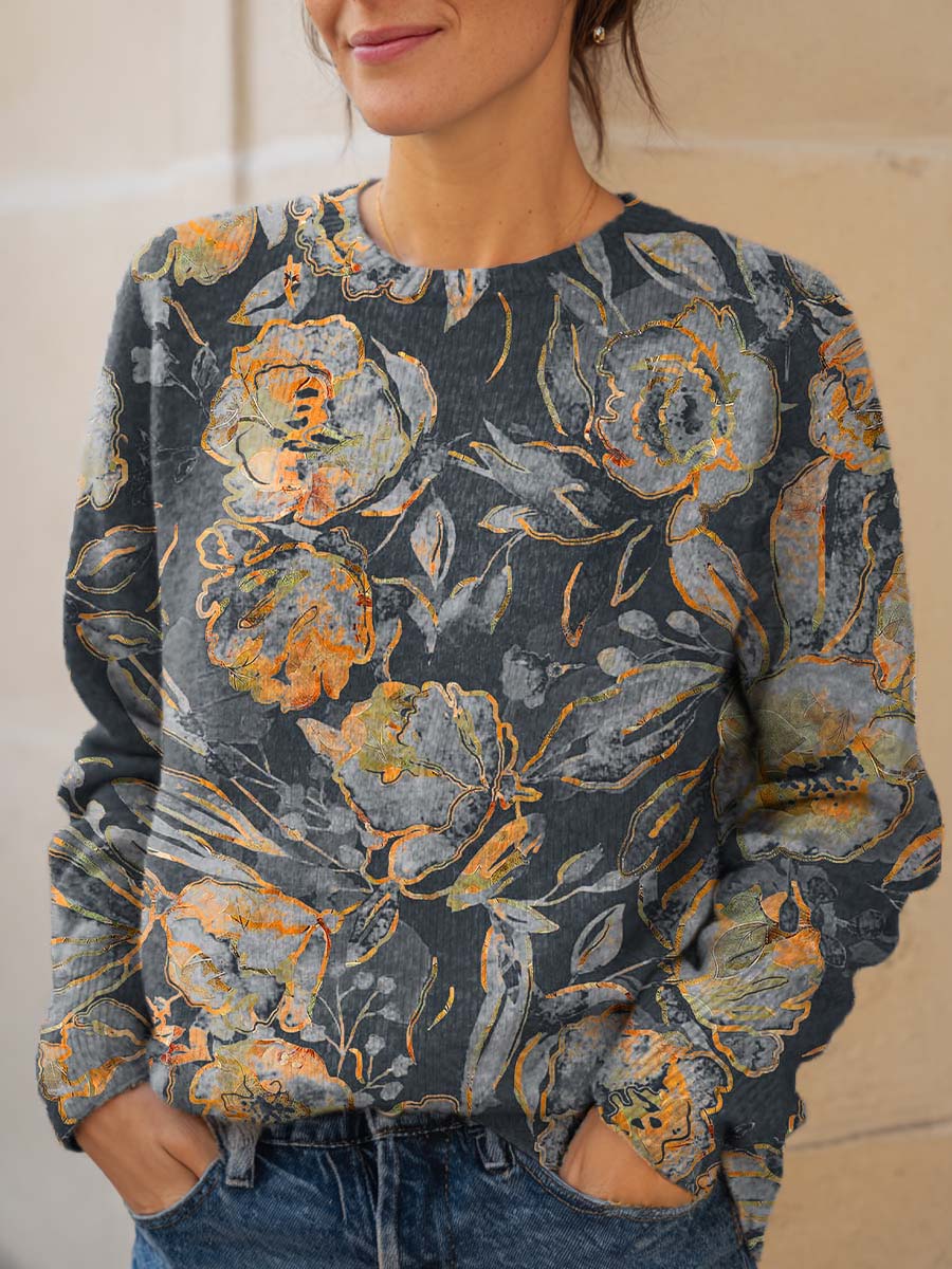 womens-vintage-artistic-floral-print-knit-pullover-sweater-p3yb
