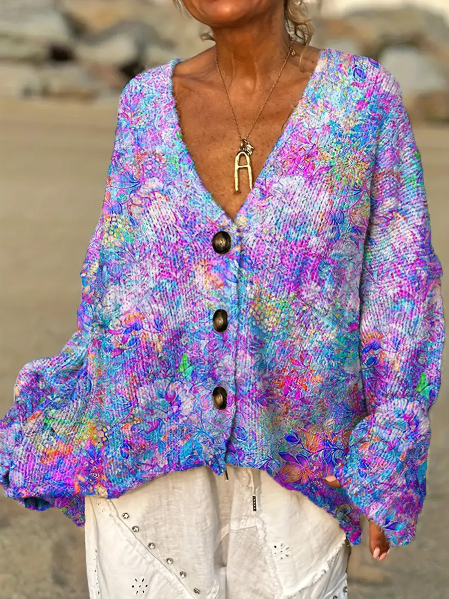 womens-beautiful-purple-abstract-floral-painting-art-print-casual-pullover-sweater