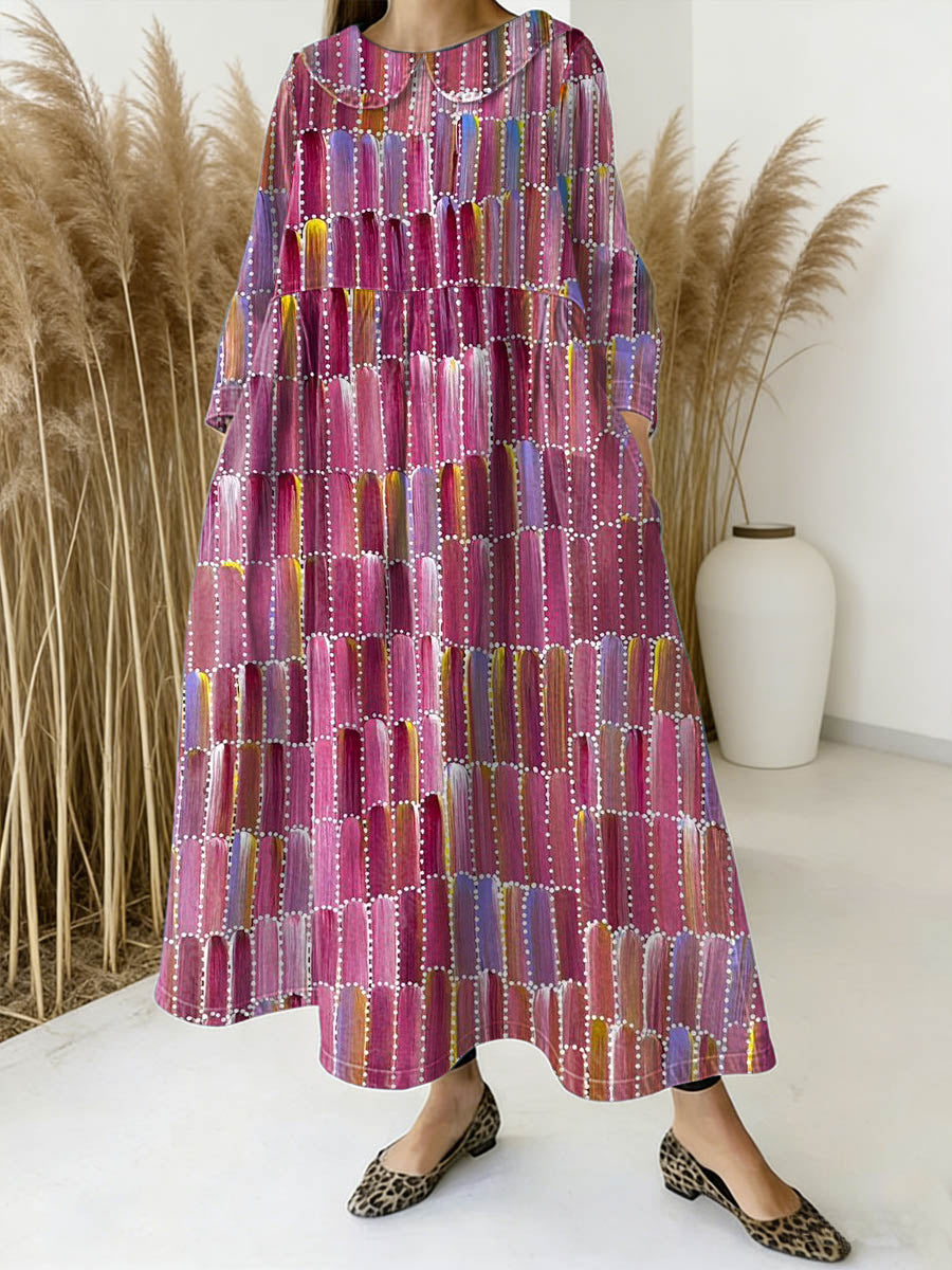 Women's Valentine's Day  Art Print Casual Denim Dress