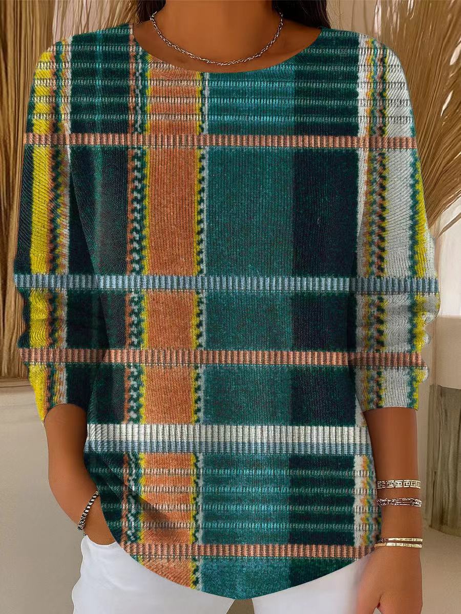 womens-multicolor-striped-painterly-art-print-casual-pullover-sweater