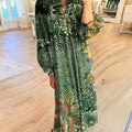 Robe en coton à imprimé floral vintage pour femme