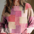 womens-geometric-patchwork-pattern-art-print-knit-pullover-sweater