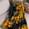 Women's Floral Art Print Casual Cotton Skirt