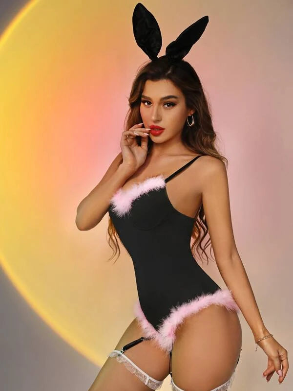 Bunny Contrast Fur Costume Set