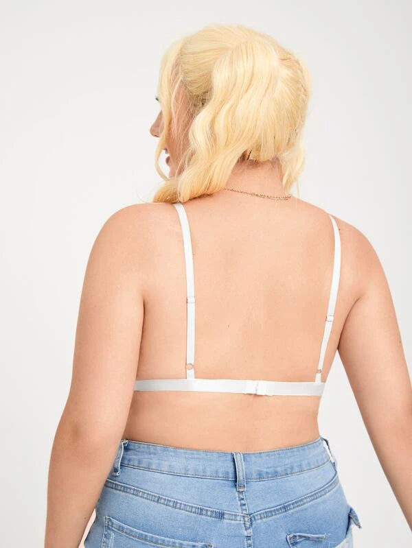 Plus Cow Print Cut-out Bra