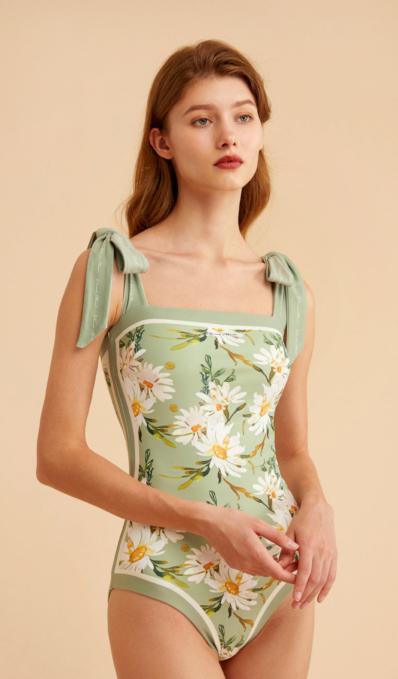 Violet Reversible Tie-Shoulder One Piece Swimsuit