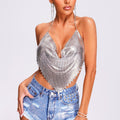 Daware Metallic Mesh Top - Bellabarnett