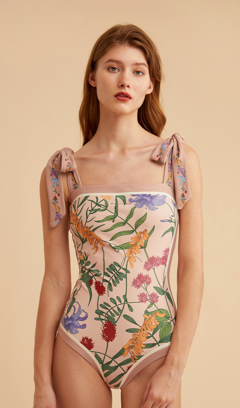 Joanna Reversible Tie-Shoulder One Piece Swimsuit