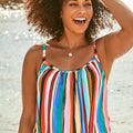 Technicolor Lightweight Blouson Tankini Set