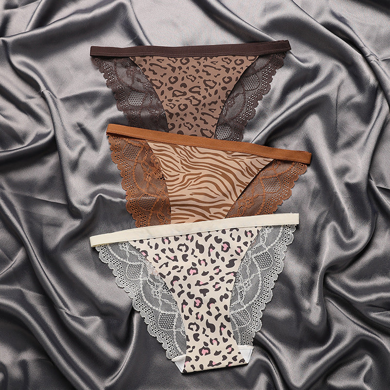 Contrast Leopard Lace Panty