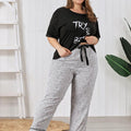 Plus Letter (TRY OUR BEST) Pajama Set