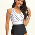 Maillot de bain une pièce rayé