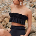 Maillot de bain bikini à volants 